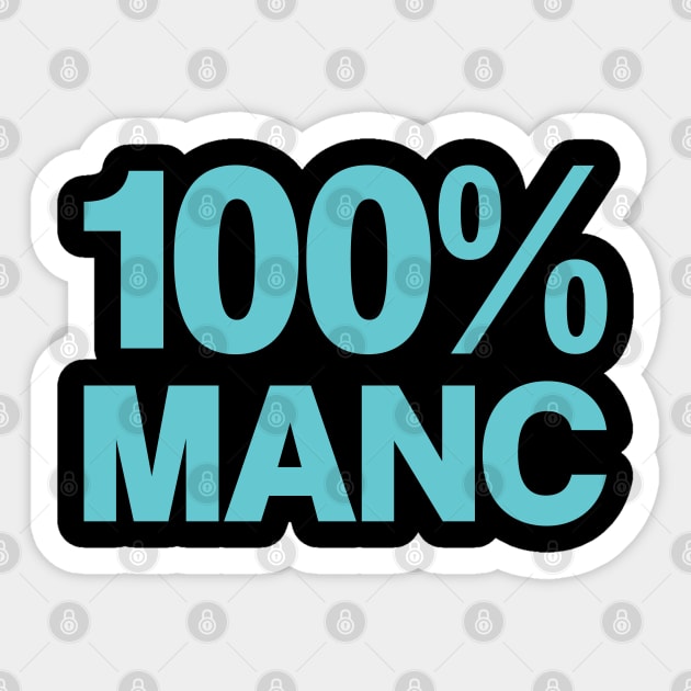 100% Manc (City Colours) Sticker by madeinchorley